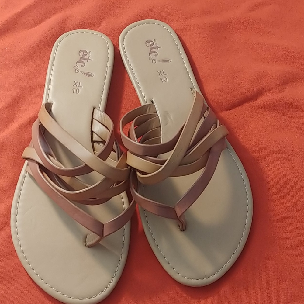 Tan Flip Flops